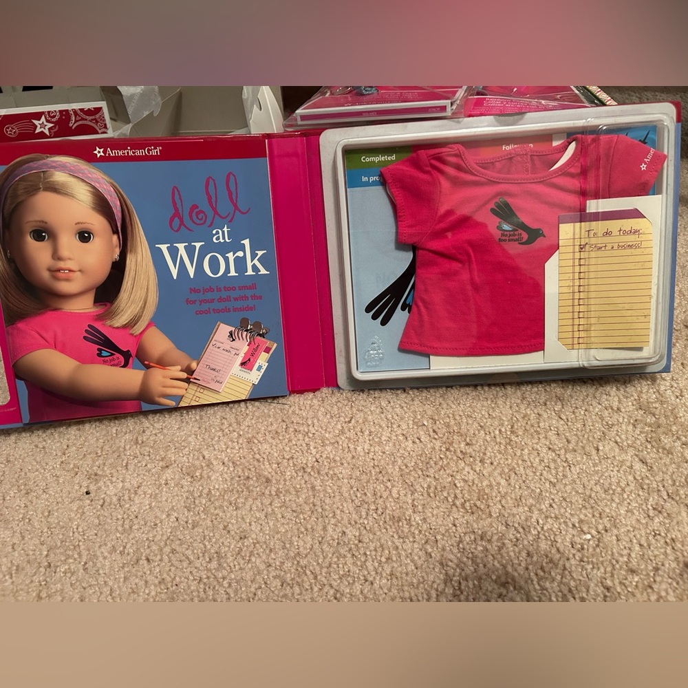 AMERICAN GIRL Work, Travel, Tea Time Gift Basket #kidcore #dollaccessories - Picture 12 of 12